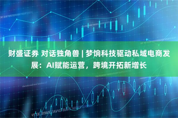 财盛证券 对话独角兽 | 梦饷科技驱动私域电商发展：AI赋能运营，跨境开拓新增长
